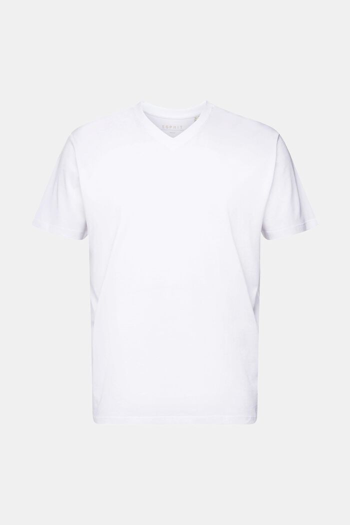 Jersey-T-shirt, 100% bomuld, WHITE, overview