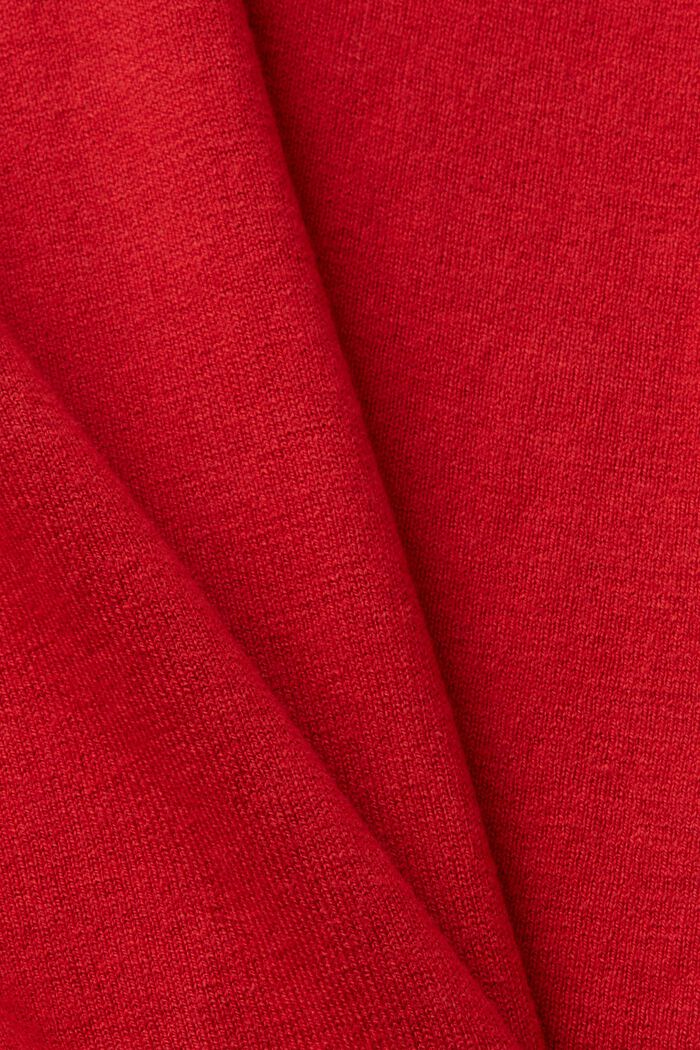 Sweater med V-hals, DARK RED, detail image number 5