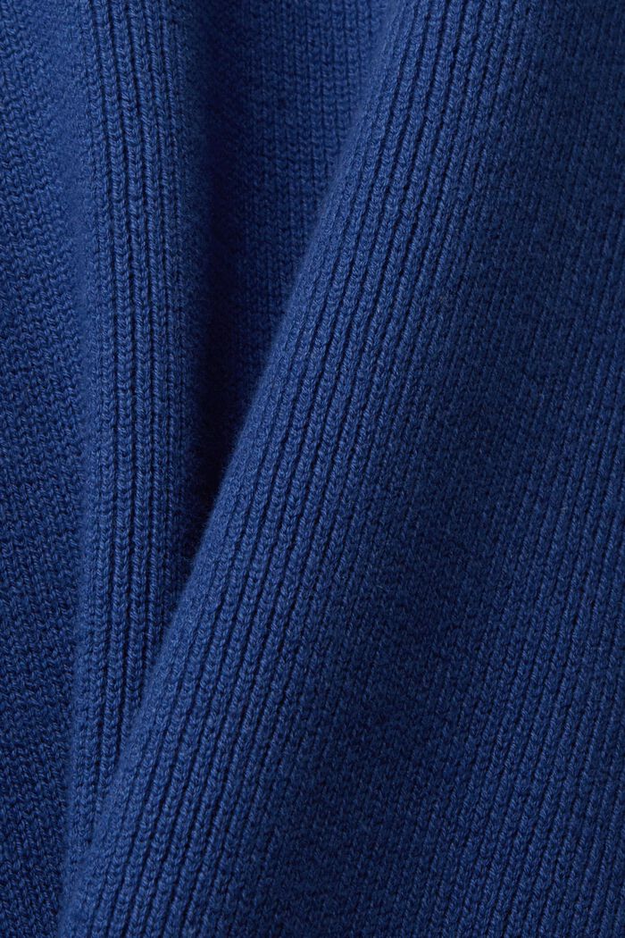 Pullover i bæredygtig bomuld med V-hals, BLUE, detail image number 5