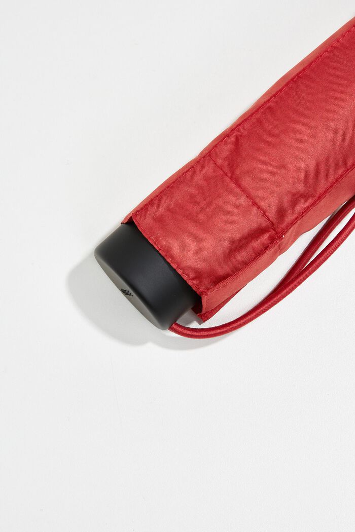 Ensfarvet mini-lommeparaply, RED, detail image number 1