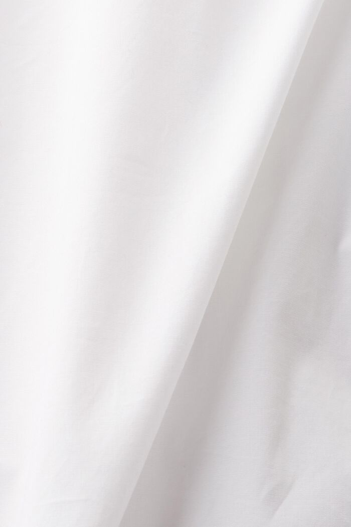Carmen-bluse i poplin med bare skuldre, WHITE, detail image number 5
