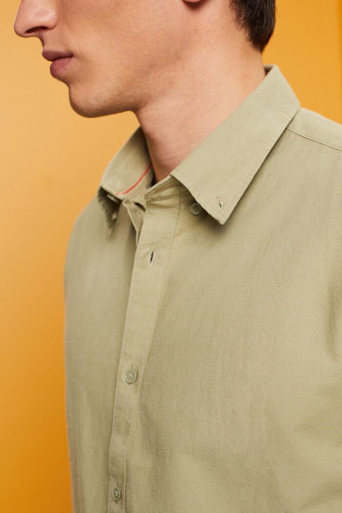 Button down-skjorte i bomuld, LIGHT GREEN, detail image number 2