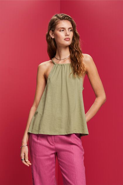 Camisole-top i jersey, 100 % bomuld