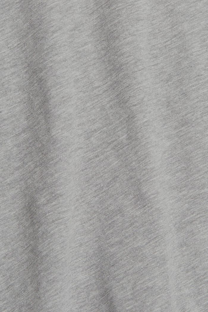 Jersey-T-shirt af økologisk bomuldsblanding med print, MEDIUM GREY, detail image number 4