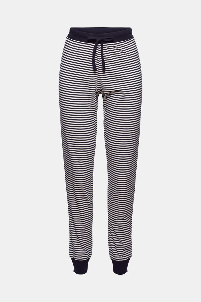 Pyjamasbukser i jersey, økologisk bomuldsblanding, NAVY, detail image number 5