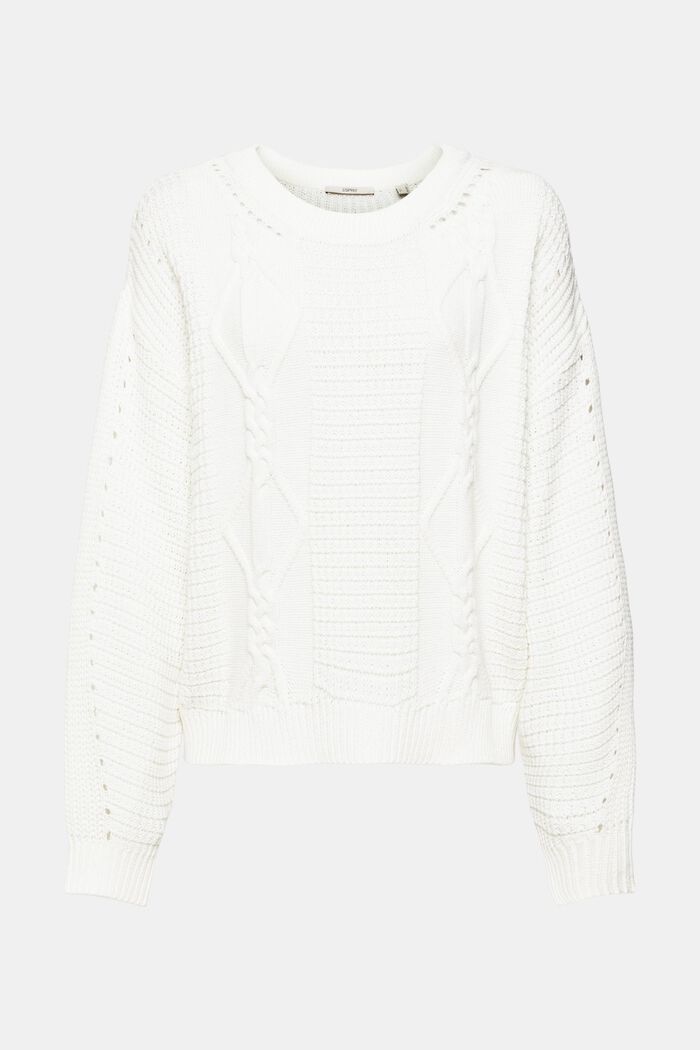 Stribet sweater, OFF WHITE, overview