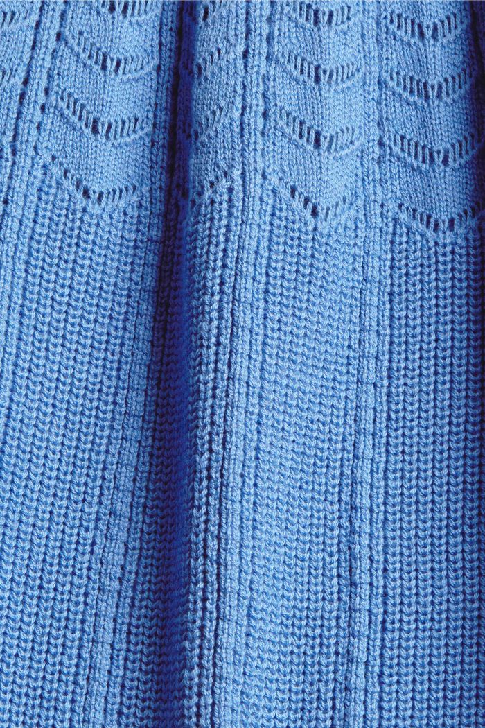 Kortærmet bluse i 100% bomuld, LIGHT BLUE LAVENDER, detail image number 4