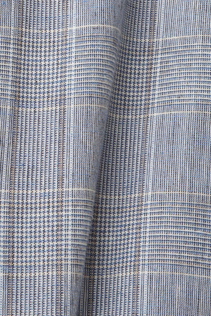 Enkeltradet ternet blazer i slim fit, LIGHT BLUE, detail image number 5