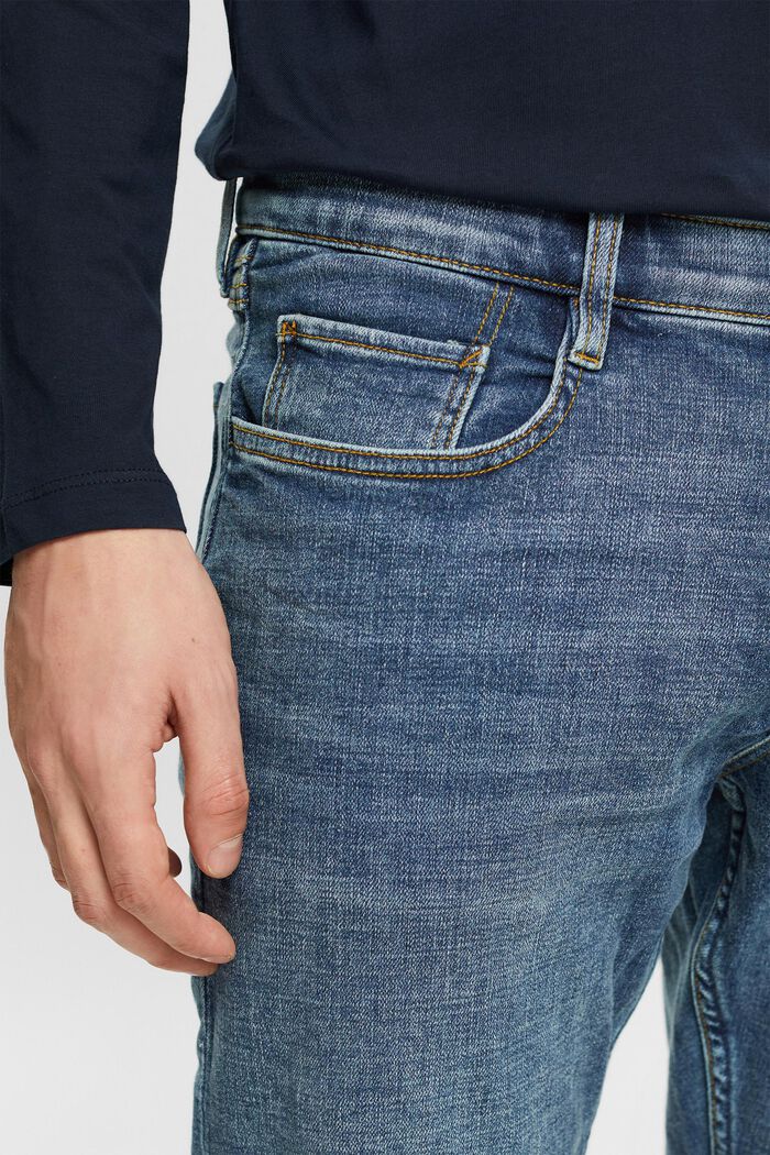 Jeans med børstet effekt, BLUE MEDIUM WASHED, detail image number 2
