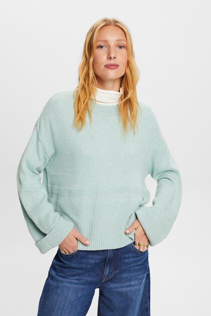 Boxy sweater med rund hals