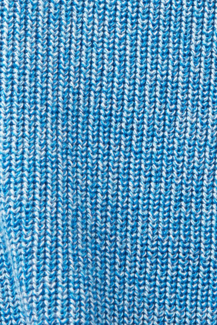 Cardigan i meleret strik med rullekrave, PASTEL BLUE, detail image number 4