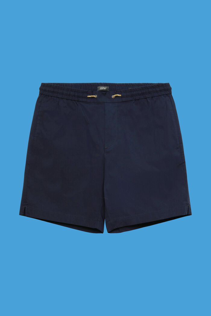 Pull on-shorts i poplin af bomuld, NAVY, detail image number 7