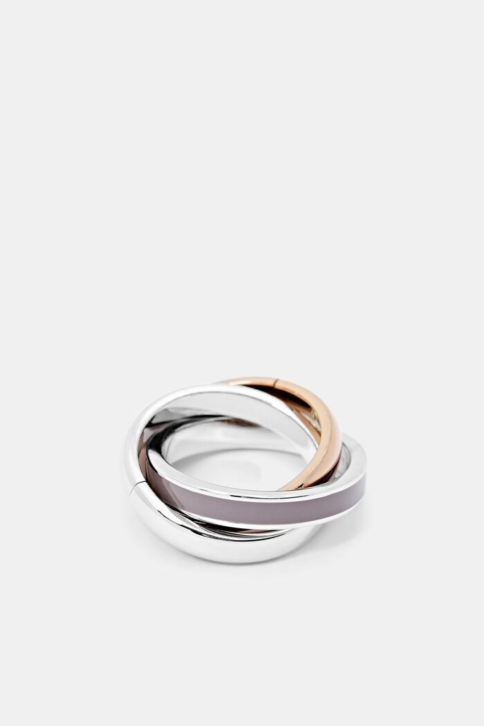 Trio-ring af rustfrit stål, BROWN, detail image number 0