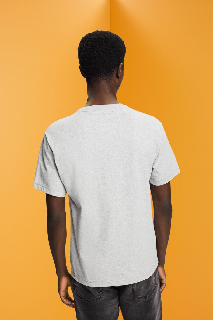 T-shirt i bomuld med delfinprint, LIGHT GREY, detail image number 3