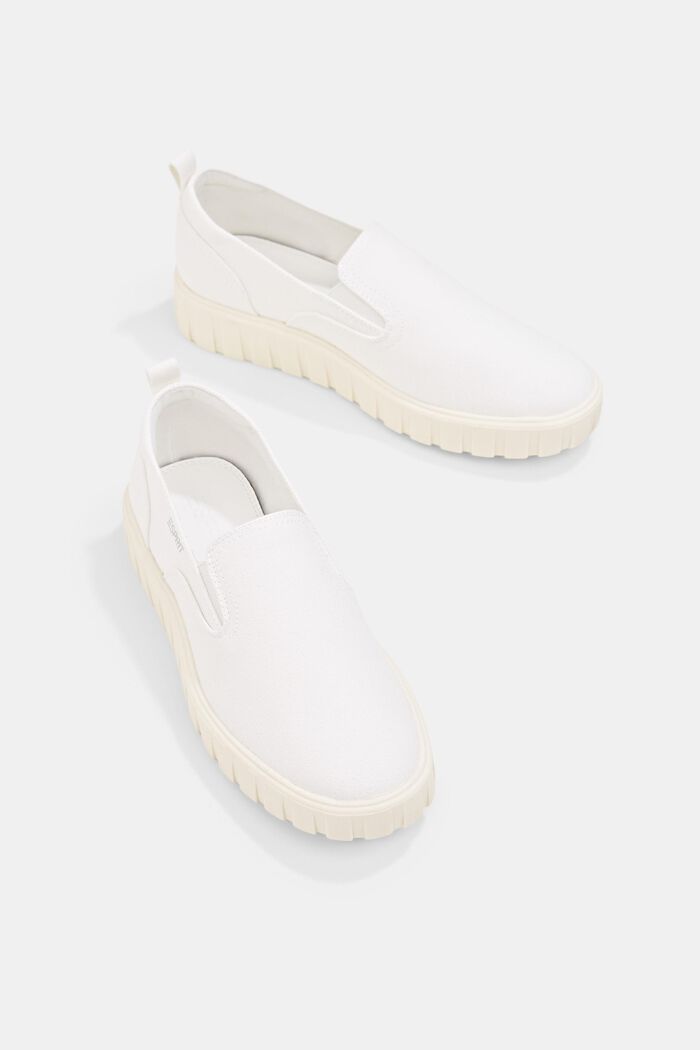 Slip-on-sneakers med plateausåler, WHITE, detail image number 6