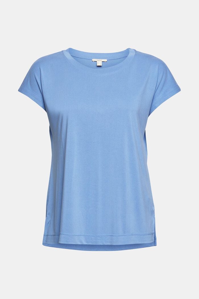 Ensfarvet T-shirt, LIGHT BLUE LAVENDER, overview