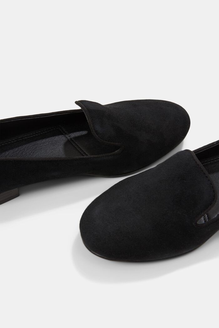 Loafers i ruskind, BLACK, detail image number 3
