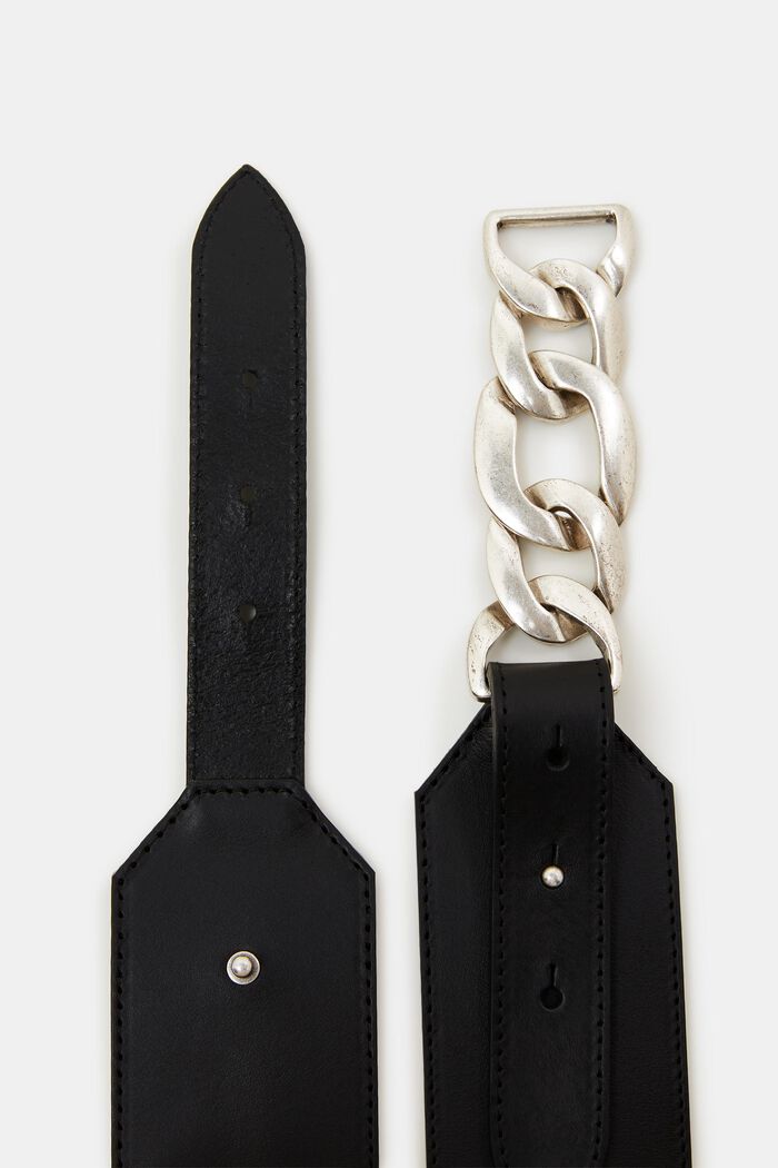 Taljebælte i læder, BLACK, detail image number 1