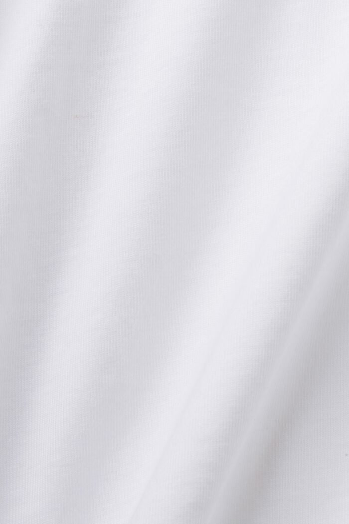T-shirt med print på brystet, 100 % bomuld, WHITE, detail image number 5