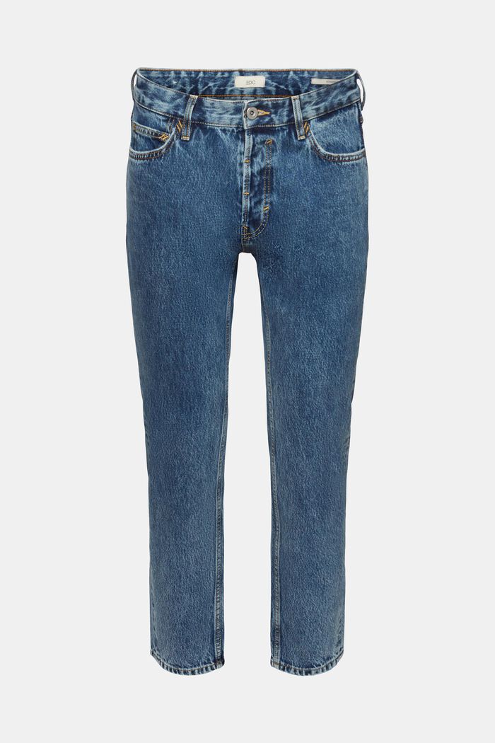 Jeans med lige ben, BLUE MEDIUM WASHED, detail image number 7