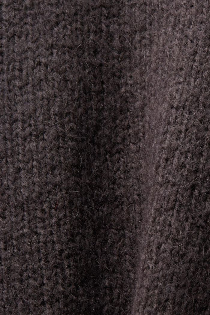Sweater i metallic jacquard-strik, DARK GREY, detail image number 5