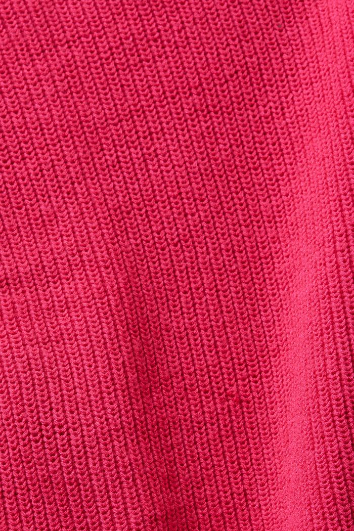 Strikket pullover med mock-rullekrave, PINK FUCHSIA, detail image number 6