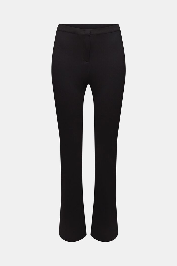 Punto-bukser med lynlås i kanten forneden, BLACK, detail image number 7