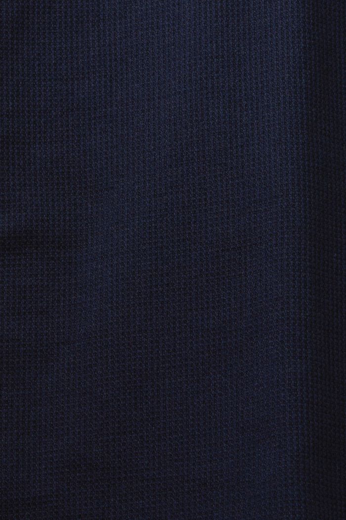 Tekstureret skjorte i slim fit, 100 % bomuld, NAVY, detail image number 4