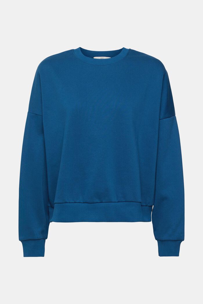 Sweatshirt med knapstolpe på ryggen, PETROL BLUE, detail image number 2