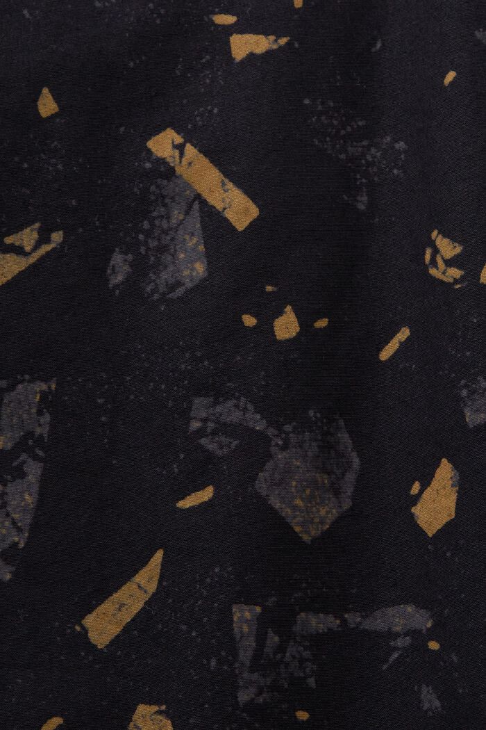Mønstret bomuldsskjorte, BLACK, detail image number 5