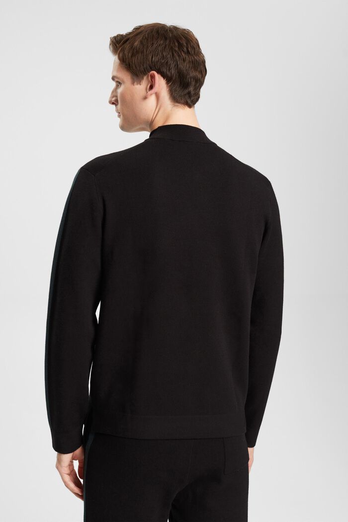 Sweater med mock-rullekrave, LENZING™ ECOVERO™, BLACK, detail image number 3