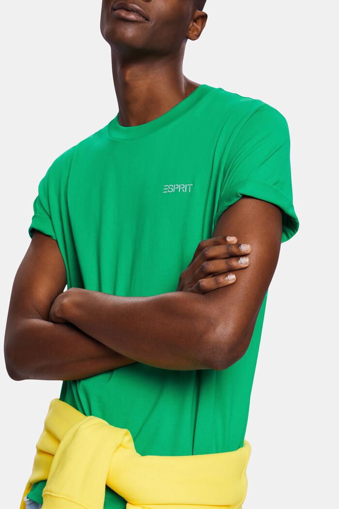 Unisex T-shirt med logo, GREEN, detail image number 3