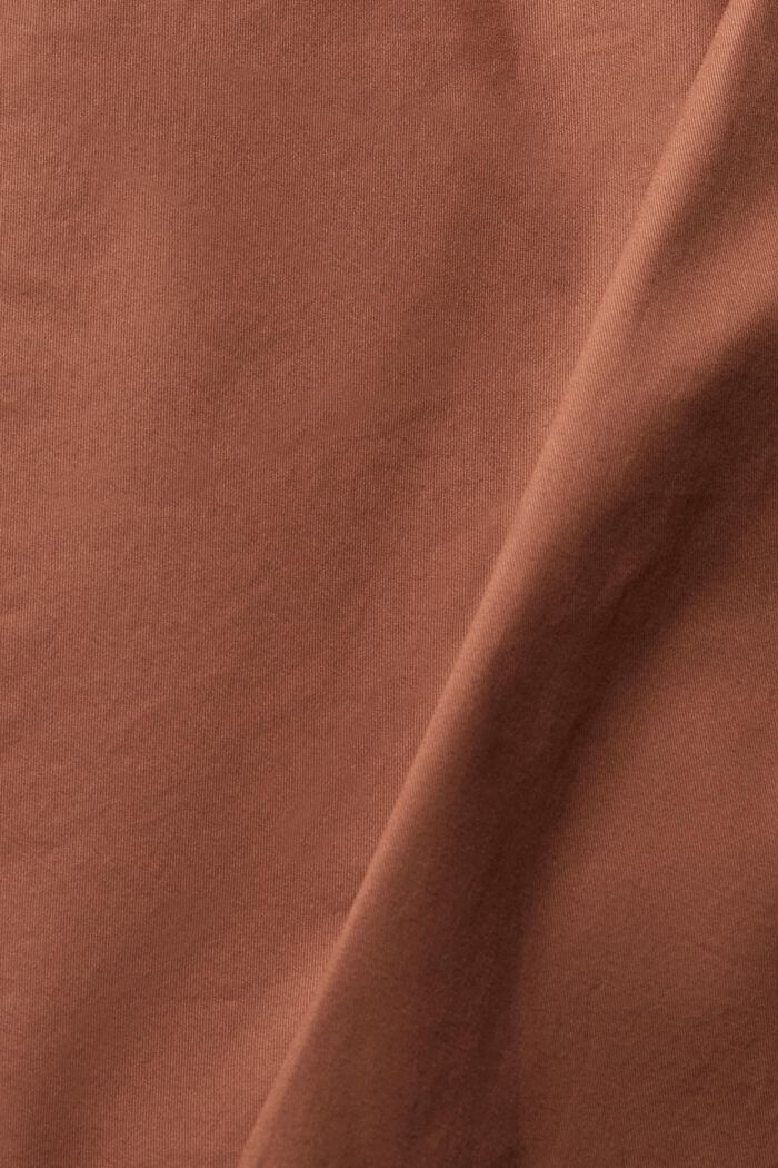 Korte bukser i økologisk bomuld, RUST BROWN, detail image number 4