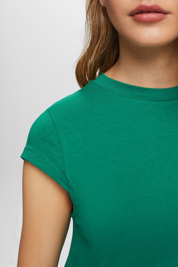 Midi-T-shirtkjole i jersey, DARK GREEN, detail image number 2