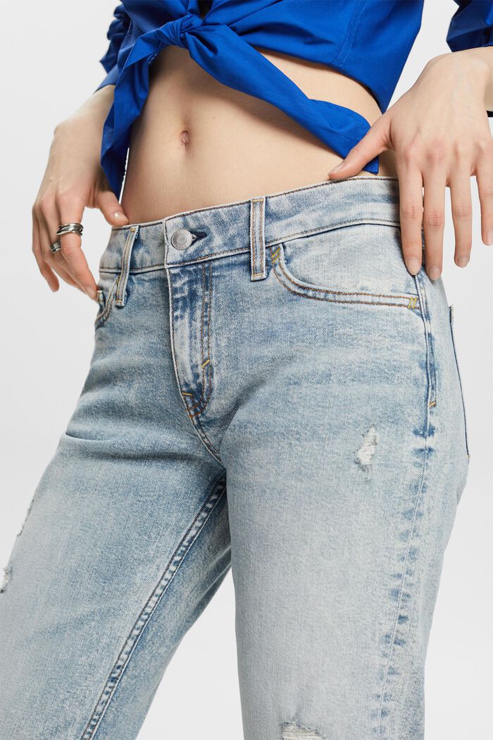 Lige jeans med mellemhøj talje, BLUE LIGHT WASHED, detail image number 4