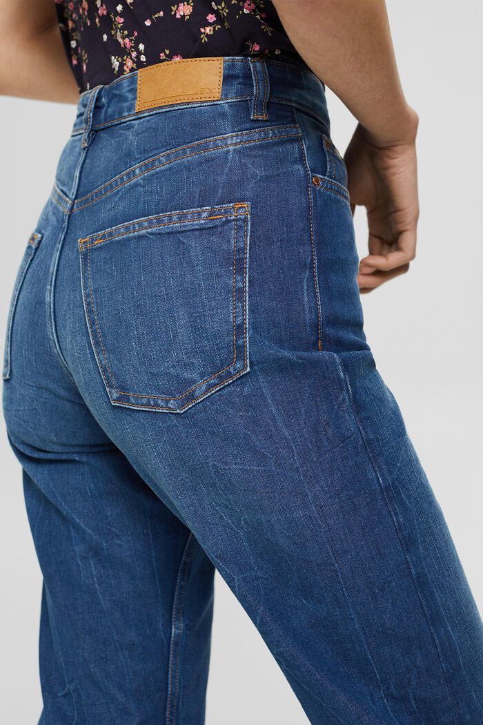 Genanvendte materialer: stumpede jeans med COOLMAX®, BLUE DARK WASHED, detail image number 5