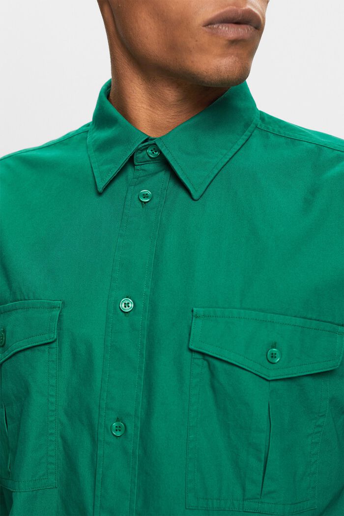 Utility-skjorte i bomuld, DARK GREEN, detail image number 2