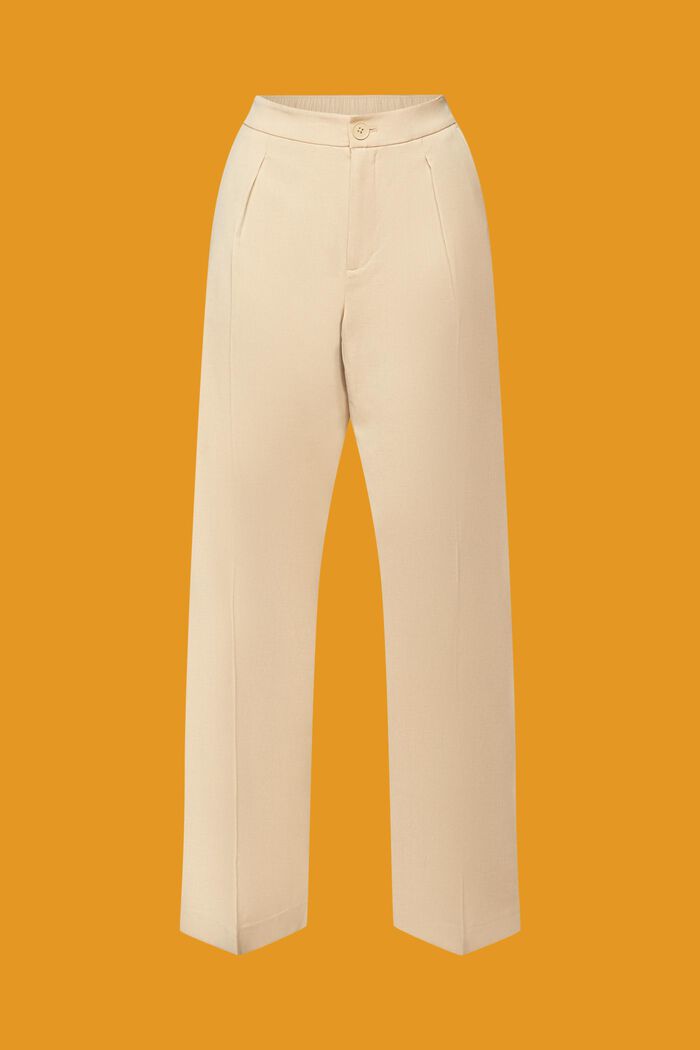 Bukser med slids og lynlås, SAND, detail image number 7