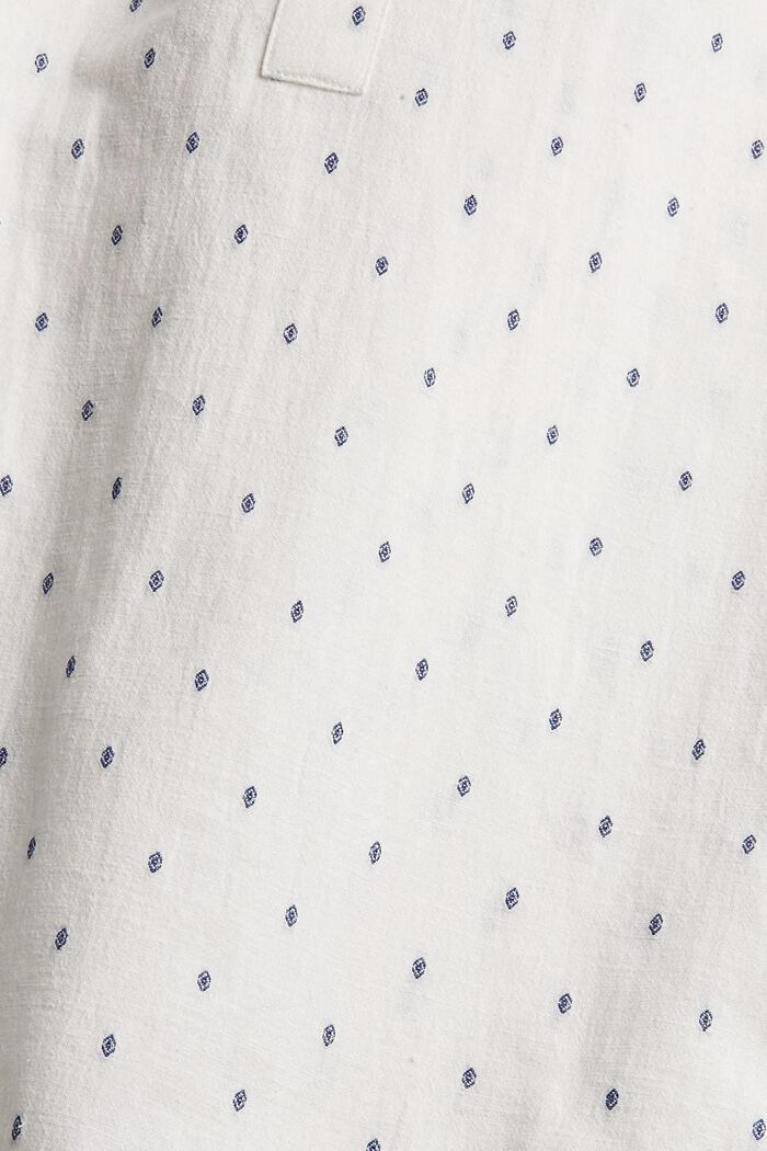 Mønstret bluse med bægerformet udskæring, OFF WHITE, detail image number 1