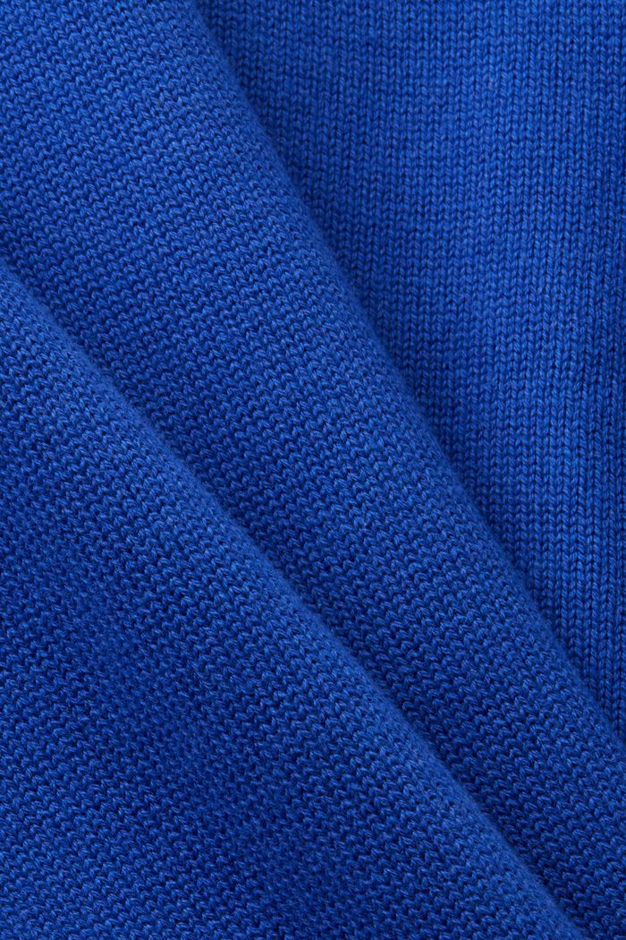 Sweater i bomuld med rund hals, BRIGHT BLUE, detail image number 5