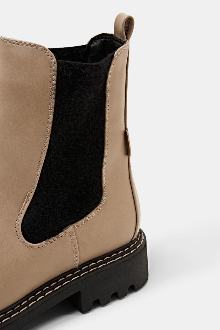 Chelsea støvler i vegansk læder, BEIGE, detail image number 3
