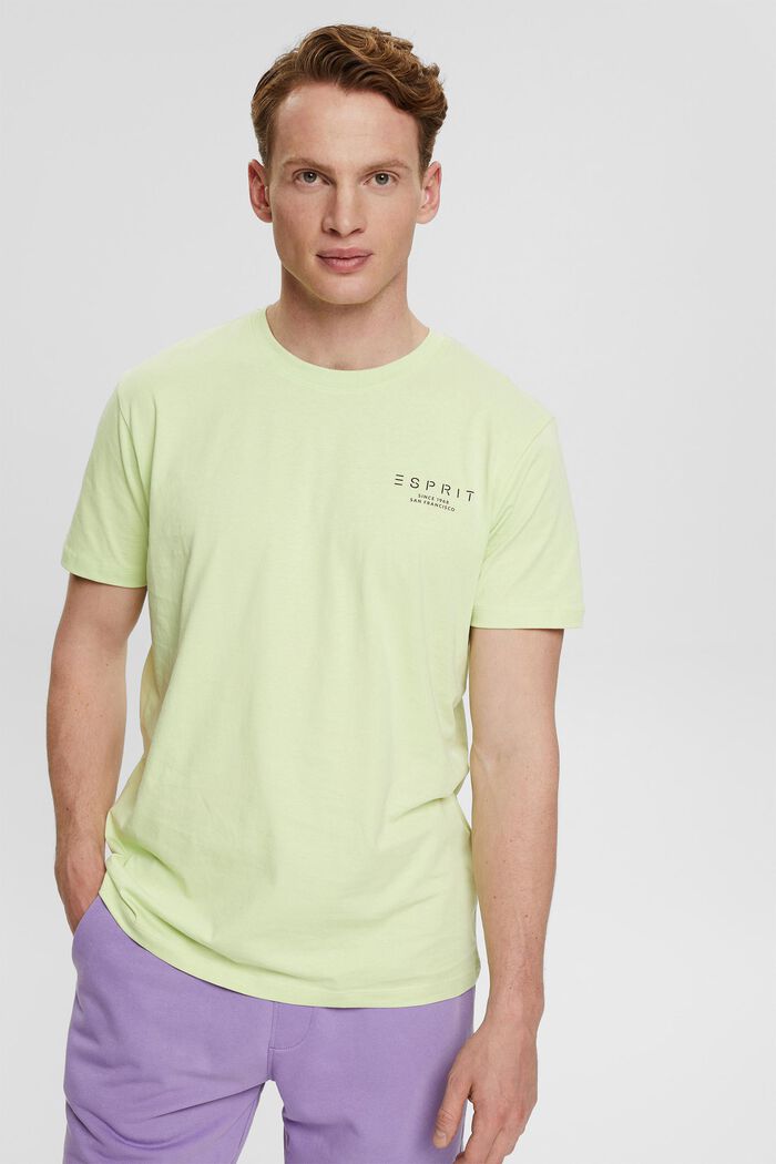 T-shirt i jersey med logoprint, LIGHT GREEN, detail image number 0