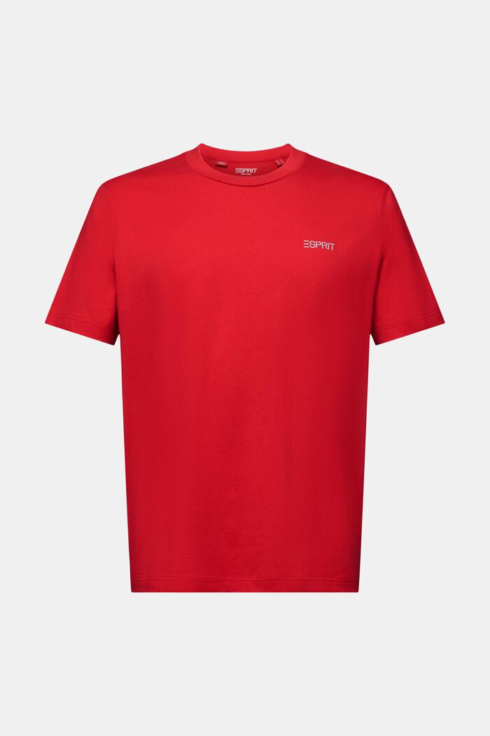 Unisex T-shirt med logo, DARK RED, detail image number 7