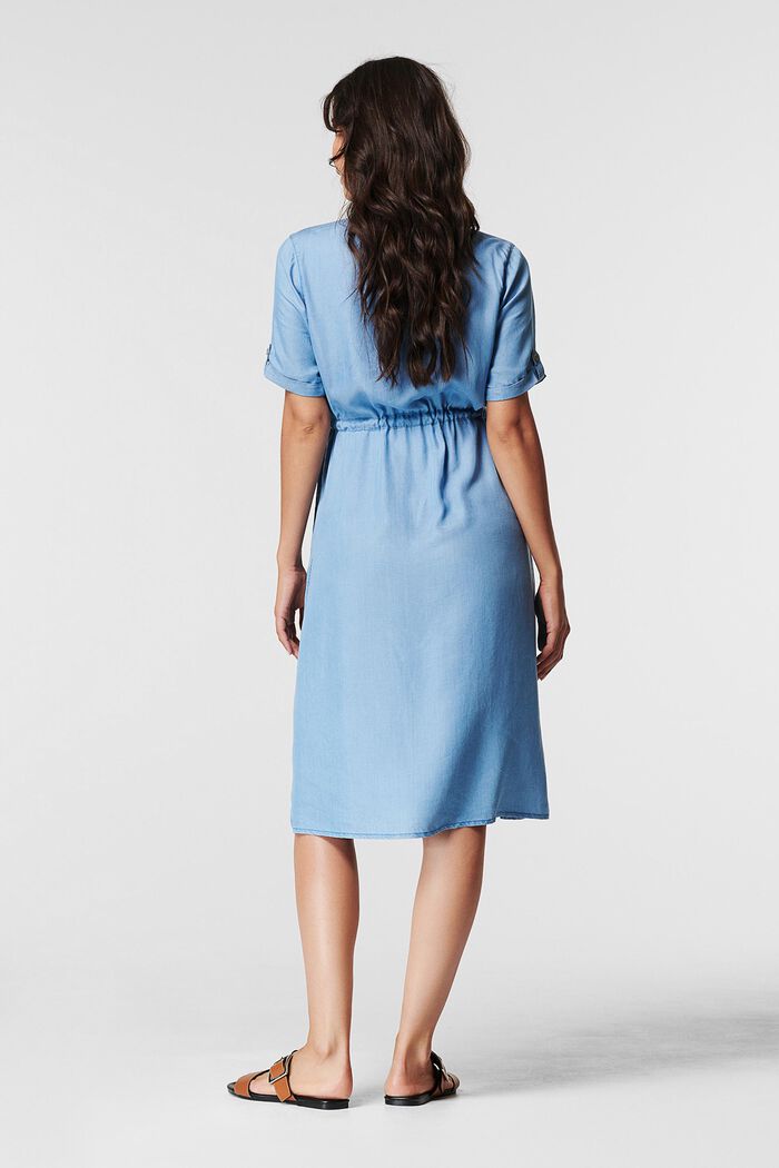 I TENCEL™: kjole med knapstolpe, MEDIUM WASHED, detail image number 3