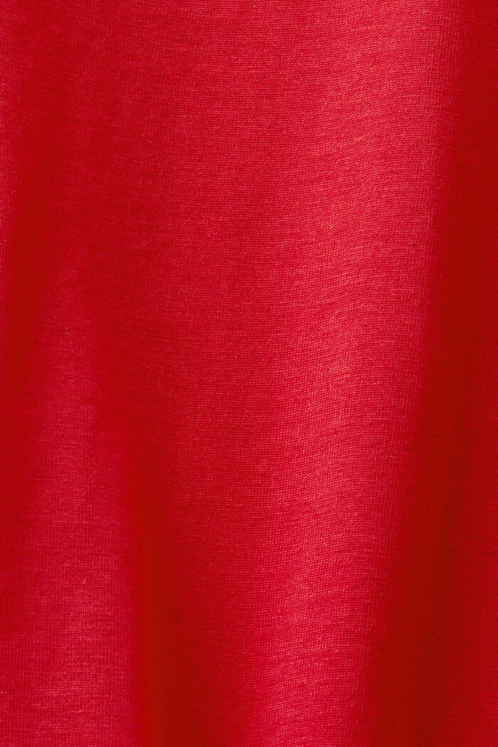 Top med rund hals, DARK RED, detail image number 6