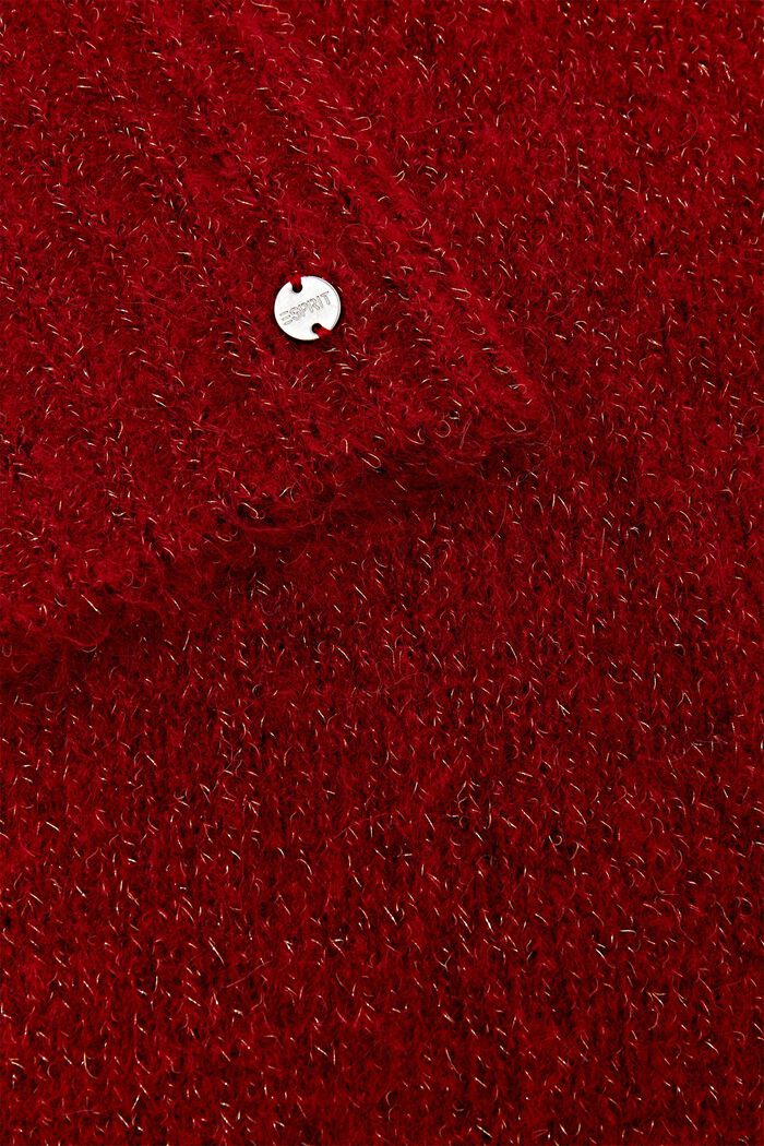 Tørklæde i mohair-/uldmiks, DARK RED, detail image number 1