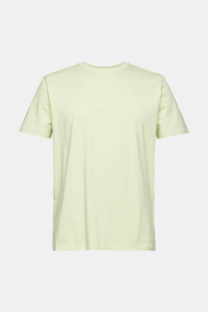 T-shirt i jersey med logoprint, LIGHT GREEN, detail image number 7