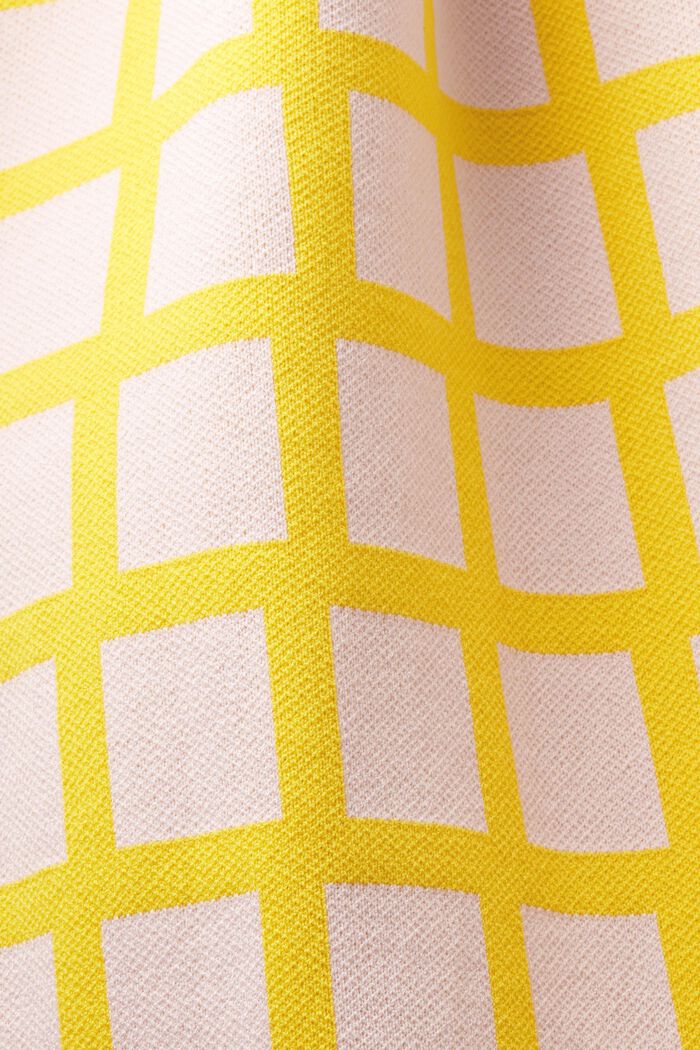 Cropped sweater tee med jacquard-mønster, YELLOW, detail image number 5