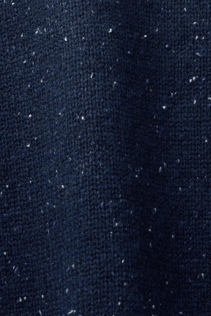 Sweater i uldmiks med høj hals, PETROL BLUE, detail image number 4
