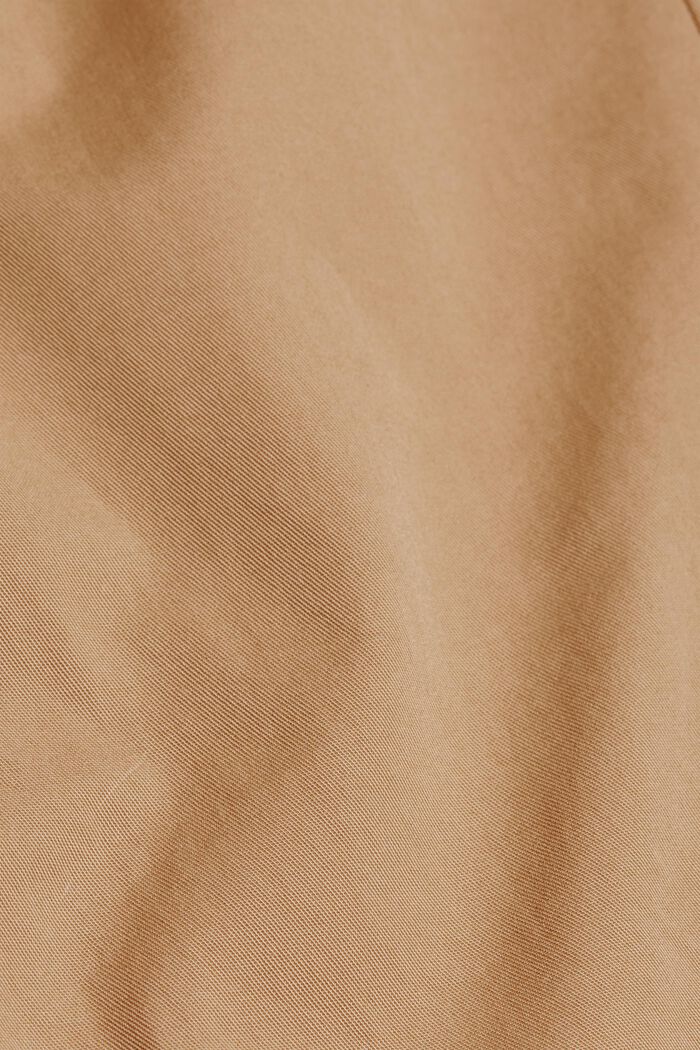 Chinos med høj linning, 100% pima-bomuld, KHAKI BEIGE, detail image number 4